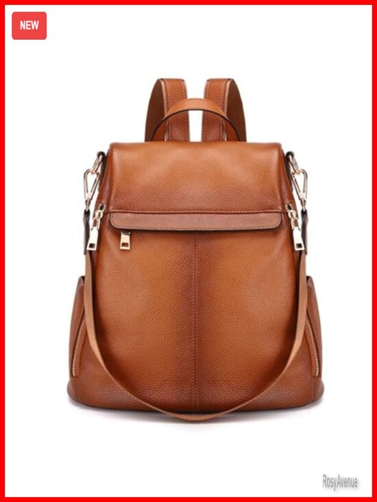 Women Leather Anti-Theft Backpack Purse with Hidden Pockets Fits 11-inch Tablet main image 4